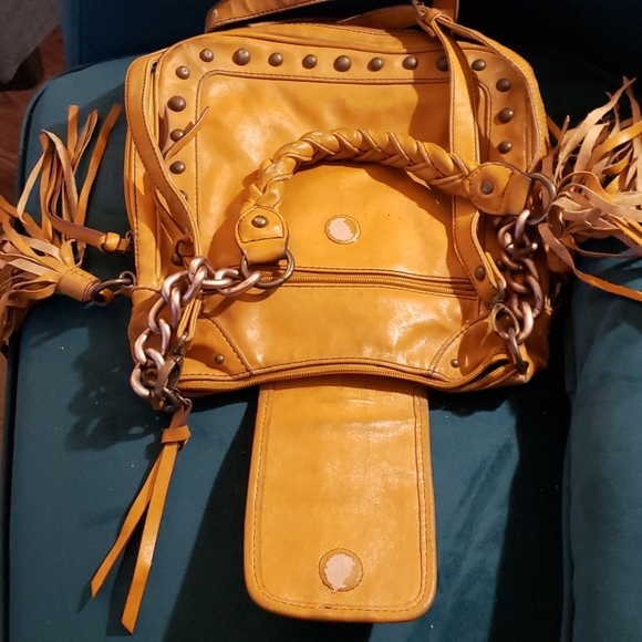 Vintage bcbg mustard messenger bag - Picture 4 of 4